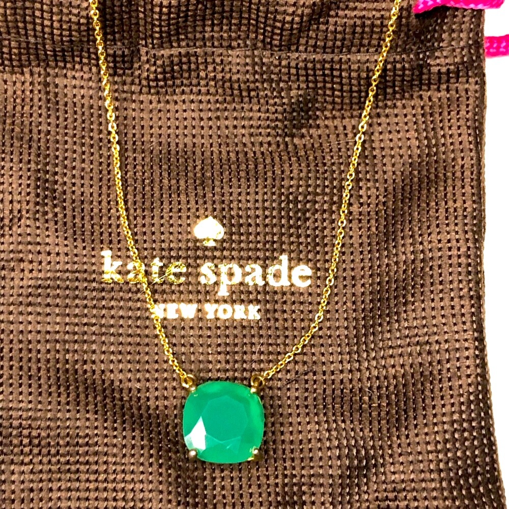 kate spade Sea Glass & Gold Gumdrop Necklace